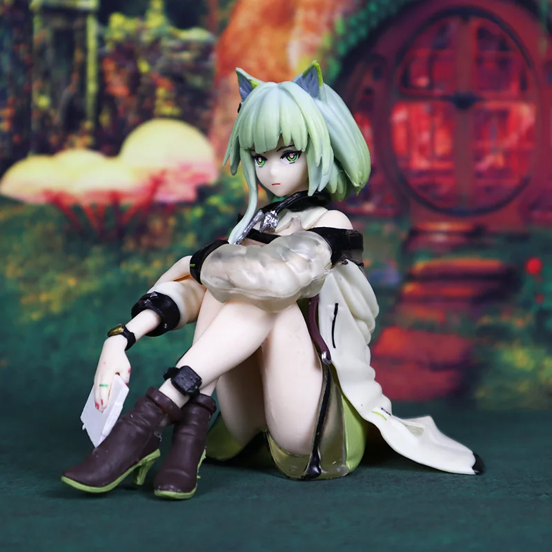

Фигурка аниме Arknights Kal'Tsit, милые кошачьи ушки, сидящая девушка, ПВХ, пресс для лапши быстрого приготовления, серия игр, коллекция персонажей аниме, 10 см
