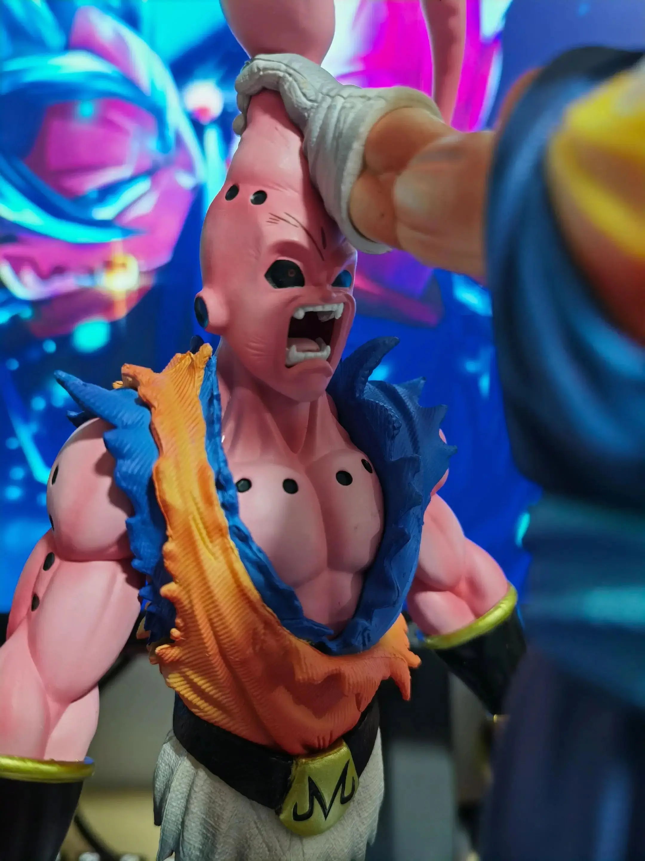 YS Studio Dragon Ball Z Vegito VS Buu Battle Figure - 33 ซม.PVC Double Head Sculpt สะสมรูปปั้น DBZ อะนิเมะ Diorama