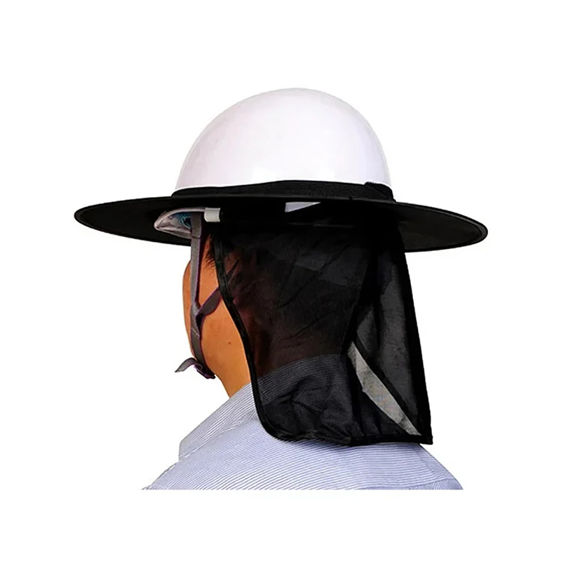 Sombrero duro reflectante de seguridad para construcción, casco de protección para el cuello, parasol, Kit de rayas reflectantes, protección solar de verano, previene quemaduras solares