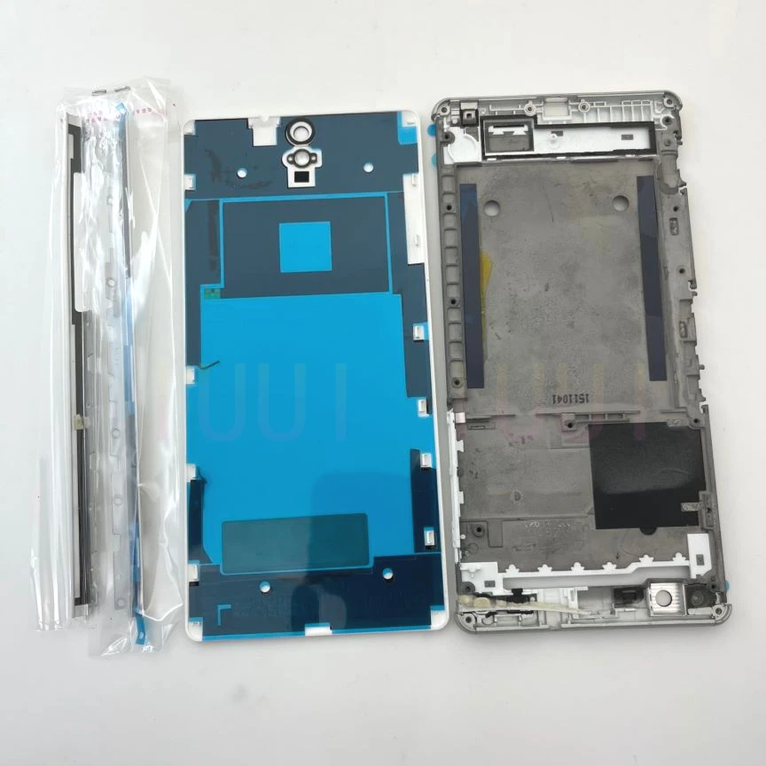 for Sony Xperia C5 Ultra E5506 E5533 Middle Front Frame Bezel Housing +Side Rail Stripe Full Housing Case with Side Buttons