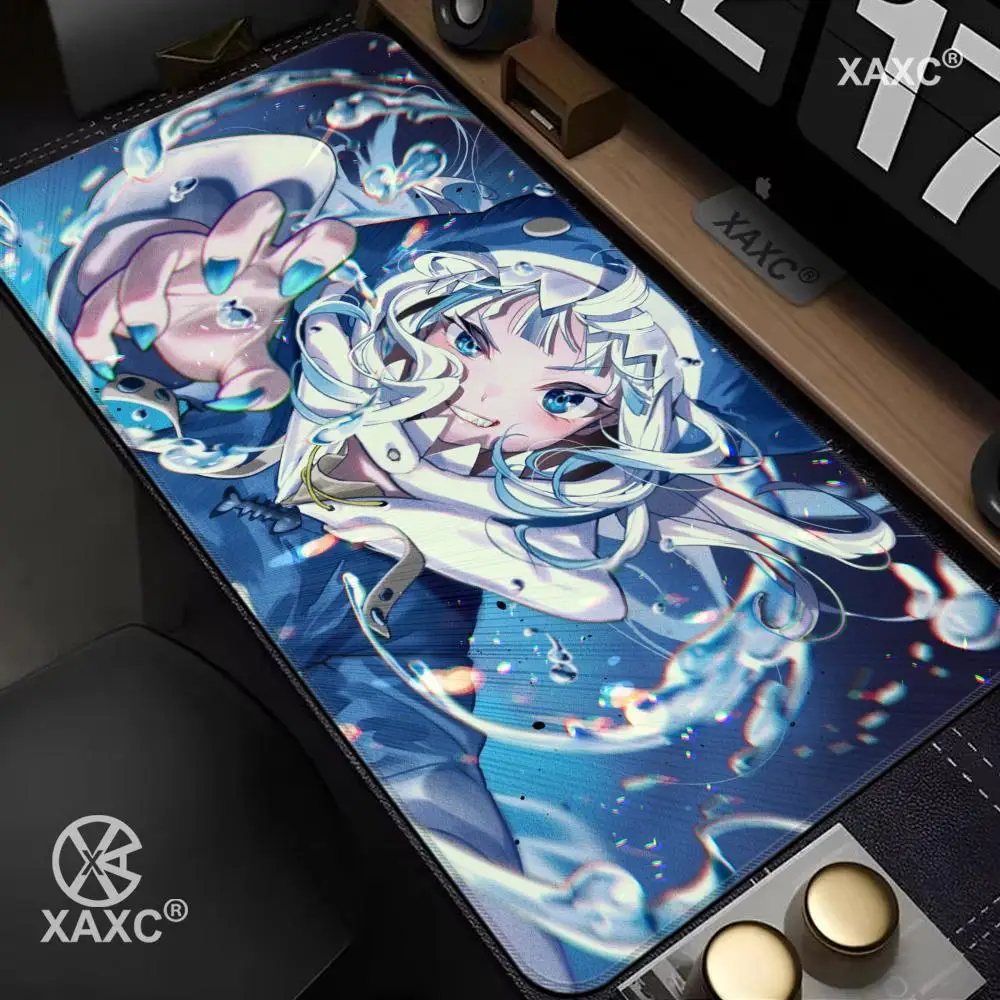 

Gawr Gura Mousepad Gamer Rgb Mouse Pad Pc Cabinet Gaming Accessories Desk Mat Keyboard Mats Anime Setup Mechanical Xxl 900x400