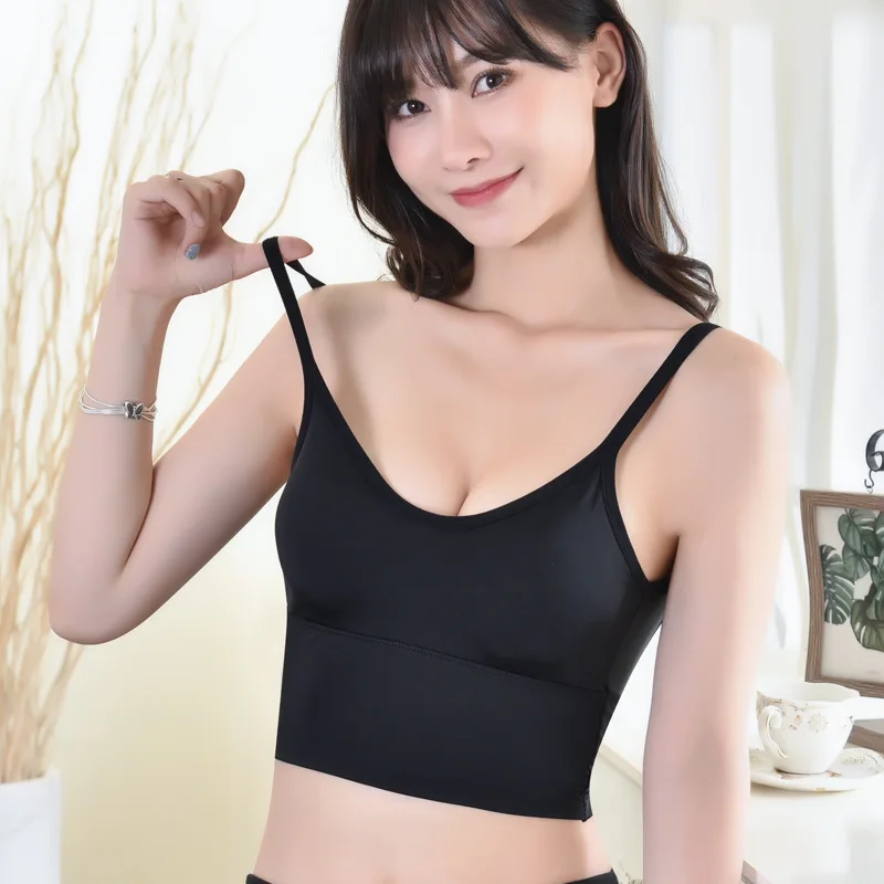 Summer Crop Tops Women Tanks Top Sexy Lingerie Female Silky Underwear Sleeveless Camis Seamless Camisoles Tank Tops