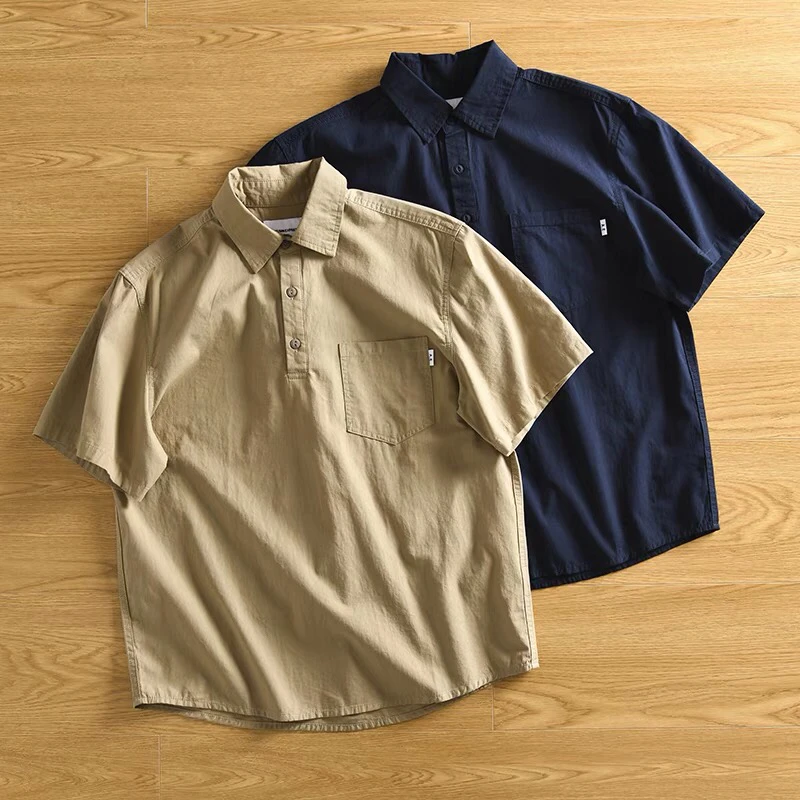 

ort Sve irt Men's Summer Workwear irt Japanese Retro f Sve Design Cool Work irt Loose Fit Youth Sle