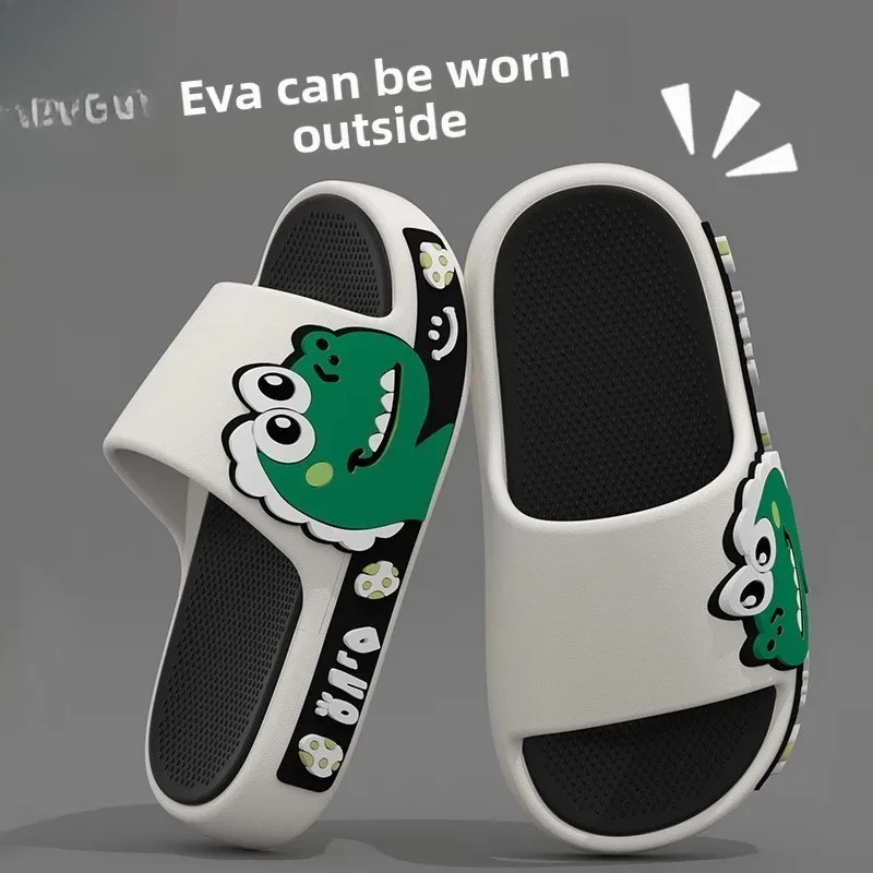 Dinosaur Slippers for Kids, Anti-Slip Soft Sole Sandals for Boys & Girls