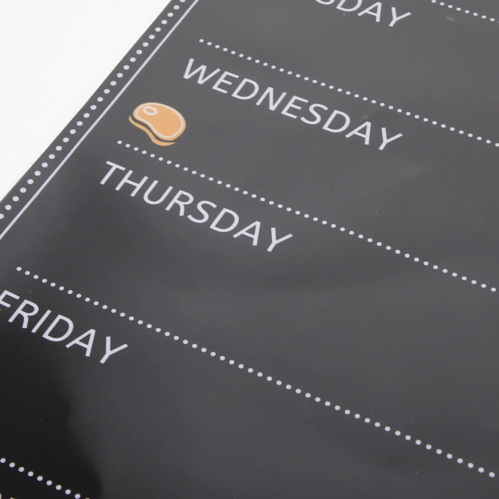 

Magnetic Blackboard Sheet for Refrigerator Dry Erase Menu Board Reusable Weekly Planner Household Fridge Magnet Chalkboard