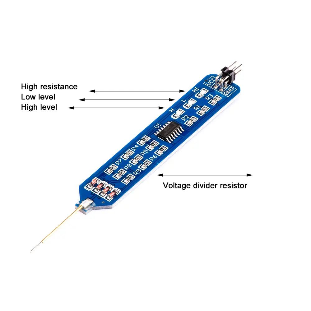5V 3.3V Logic Tester Pen High Low Level Tester Digital Circuit Debugger Logic Pulser Analyzer Detecting Probe W/ Dupont Line