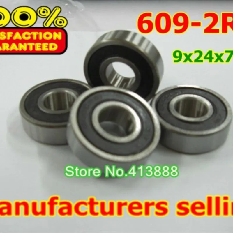 NBZH bearing(1pcs) High Quality Deep Groove Ball Bearing Double Rubber Sealing Cover 609RS 9*24*7 Mm