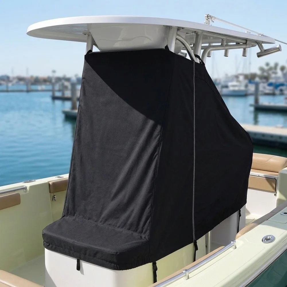 All-weather Marine Console Cover Cover Zippered for helm Shield As Shown Boat Console Cover Elasticized Bands Outdoor Boat