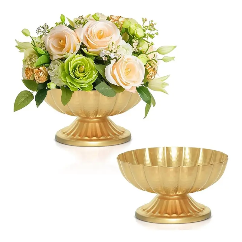 

10pcs Flower Bowl Vases Floral Rack For Wedding Table Centerpiece- Vintage Style 4-inch Small Pedestal Vase