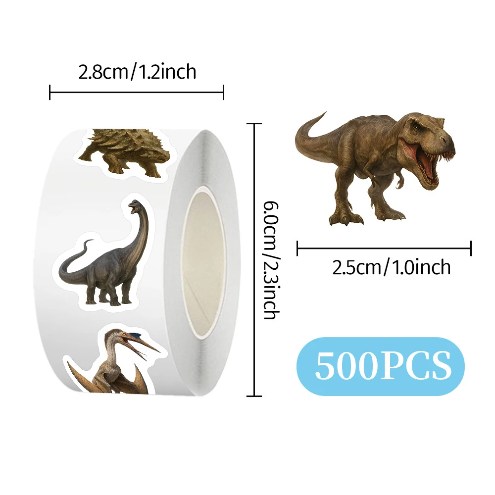 

500pcs Cartoon Dinosaur Stickers For School Reward Stickers Classroom Decoration Encouragement Sticker For Student Teacher