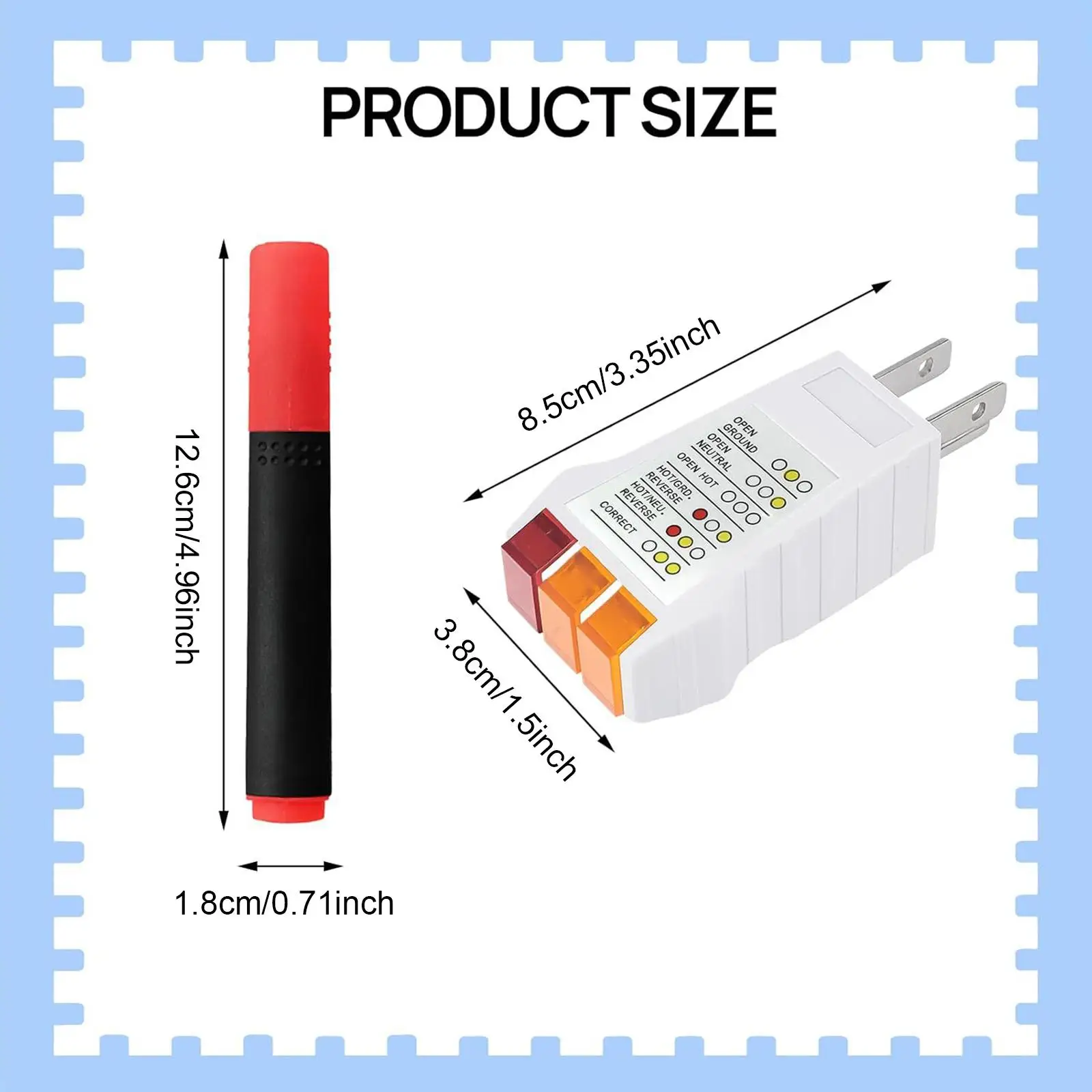 Tester gniazdek elektrycznych Tester uziemienia do produktów z uziemieniem Arkusze Maty