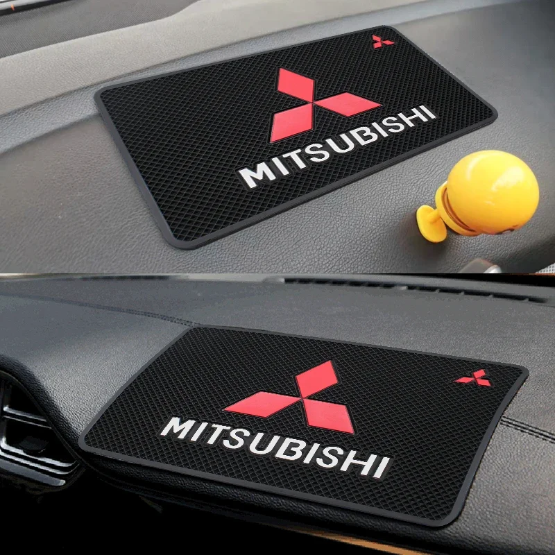 PVC Car Dashboard Anti Slip Mat Phone Holder Non-Slip Mat Sticky Pads For Mitsubishi Lancer 9 10 Outlander Pajero Asx L200 Colt