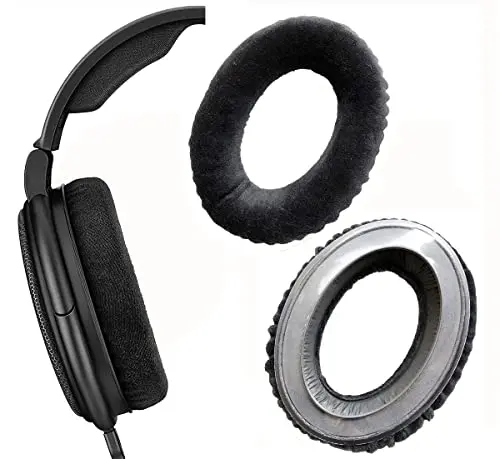 V-MOTA Earpads Velour Cushion Compatible with Sennheiser HD565 HD580 HD600 HD650 HD545 Headphones Earmuffs Flannelette (Black)