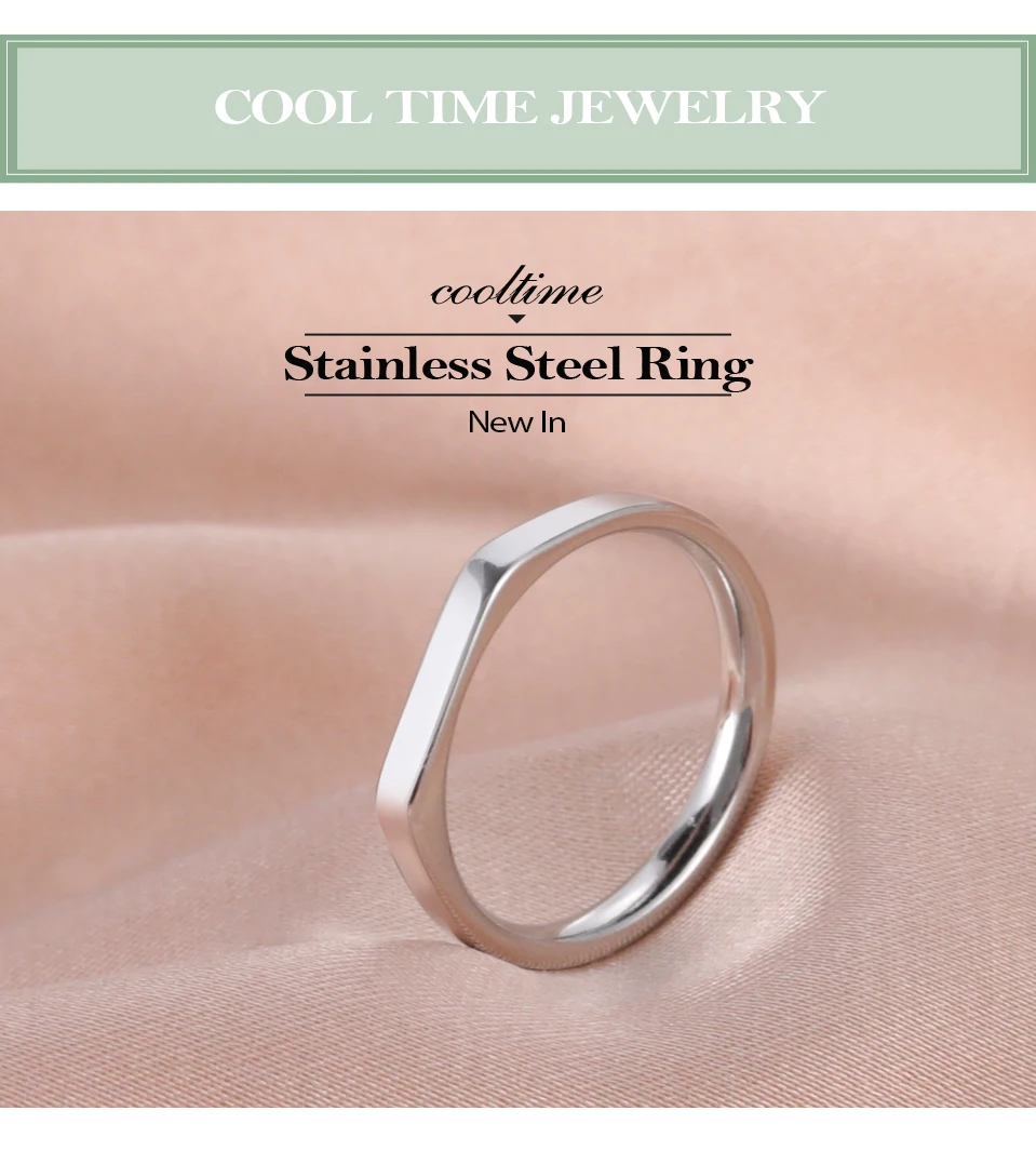 Cooltime Mode Einfacher Paar Ring für Frauen Männer Minimalistischer Goldfarbener Fingerring Liebespaar Hochzeit Verlobungsgeschenk Schmuck – Detail 1