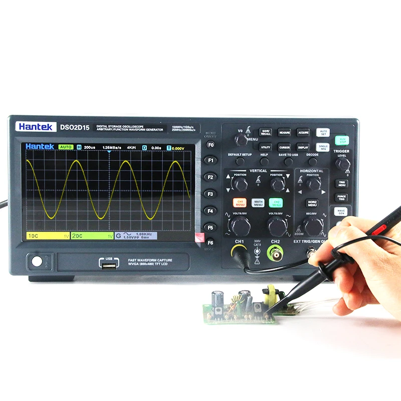 Hantek Digitale Oscill DSO2C10 DSO2D15 DSO2D10 DSO2C15 2 Kanalen 100 Mhz/150 Mhz Bandbreedte USB Draagbare Meter Tester