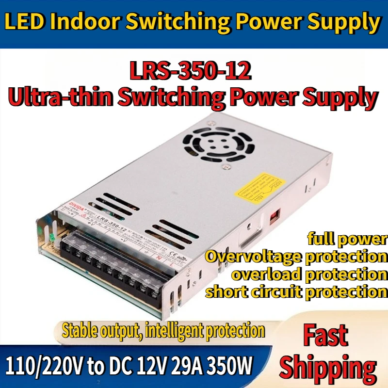 

Ultra-thin Power Supply 12v350w Thin Industrial Control Power Supply, Lighting Transformers Display Power Supply