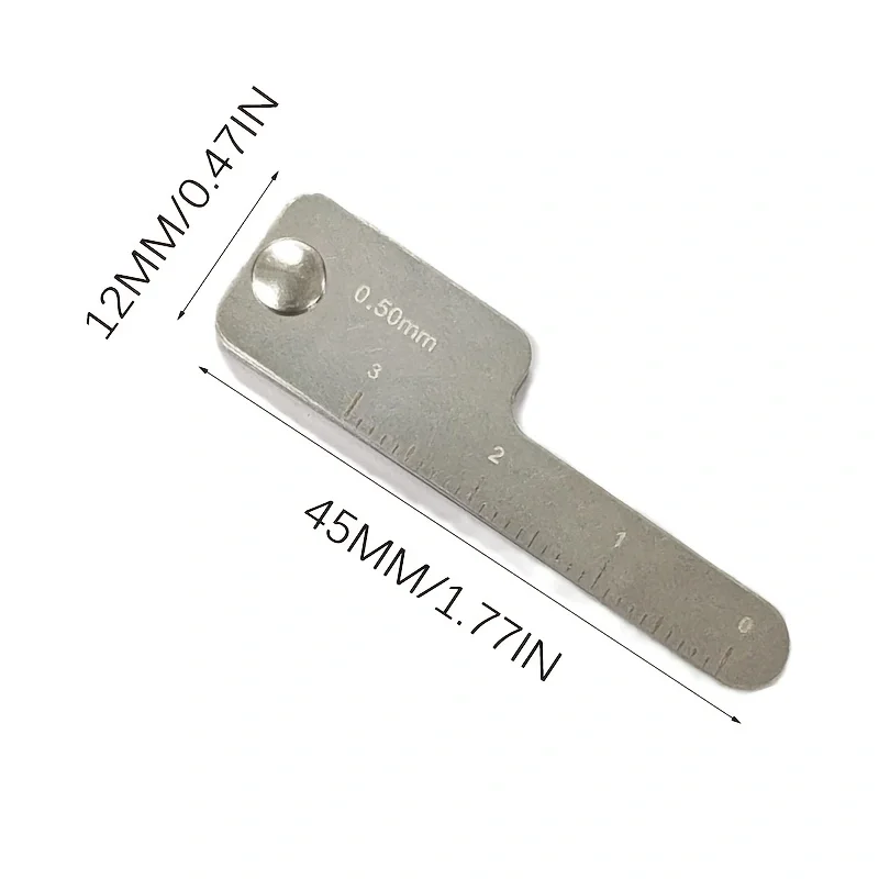 0,1 - 0,5 mm Zahnspalt-Messlineal, Zahnspalt-Messgerät mit Reziprok-System, Edelstahl-Kieferorthopädie-Instrument – Detail 6