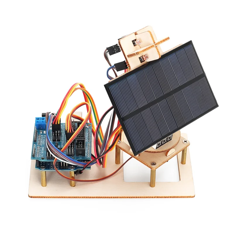 

Полный стартовый комплект для программирования Arduino, система солнечного слежения, отличное развлечение STEM, полная версия, черный и желтый