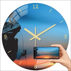 Send Photos Custom Art Clock Art Wall Clock Home Fashion Decoration Silent Quartz Clock Family Christmas Gift 12 