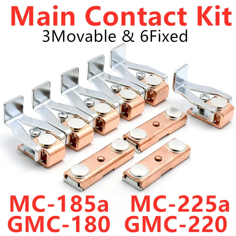 

Contact Set For MC-185a MC-225a GMC-180 GMC-220 Main Contact Kit Moving And Fixed Contacts Contactor Contacts Replacement Kit