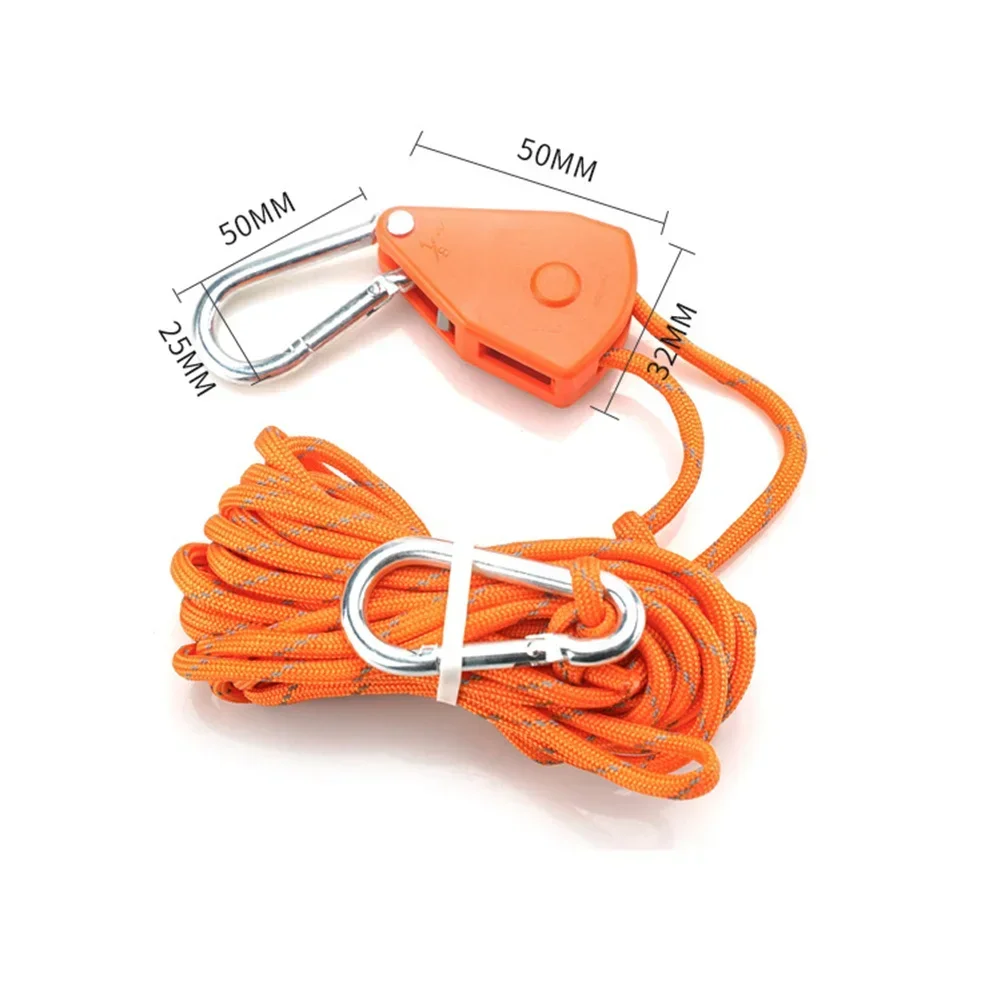 

Brand New Rope Buckle Stop Buckles Tent Grow Plant With Carabiner Buckle Adjustable Hanging For Tent Hook Camping
