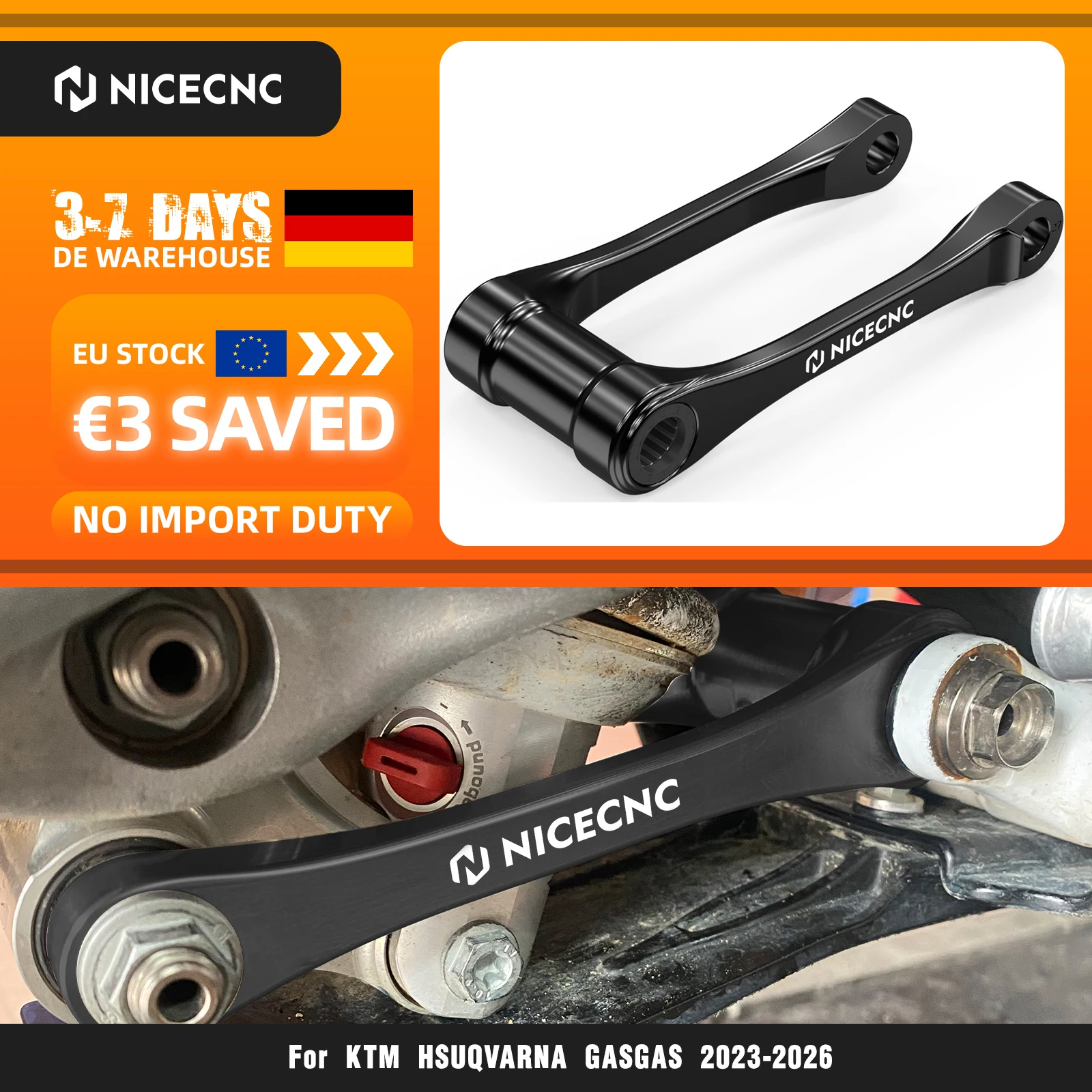 Image of (EU-Lager) Tieferlegungssatz 1″ 1.5'' für Husqvarna TE 300 250 FE 350 450 501 2025 2026 und KTM SX 125 SXF 450 GasGas EC 300