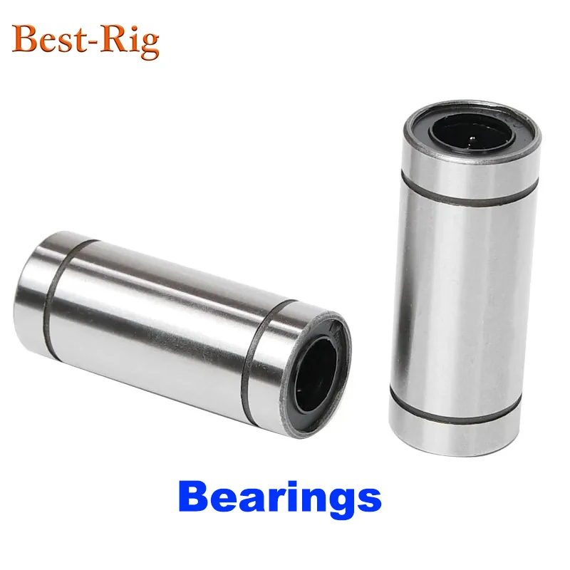 Best-Rig 2PCS LM8LUU LM6LUU 8mm 6mm Lengthened Linear Motion Bearings CNC Bearing Sliding Bearing