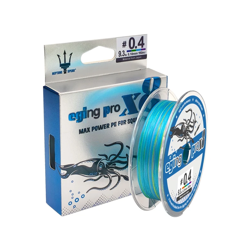Egi Tintenfisch-Köderleine 150M X8 8-fach geflochtene Schnur Angelgarn Tintenfisch-PE-Schnur Oktopus-Köder Meeres-Multifilamentschnur