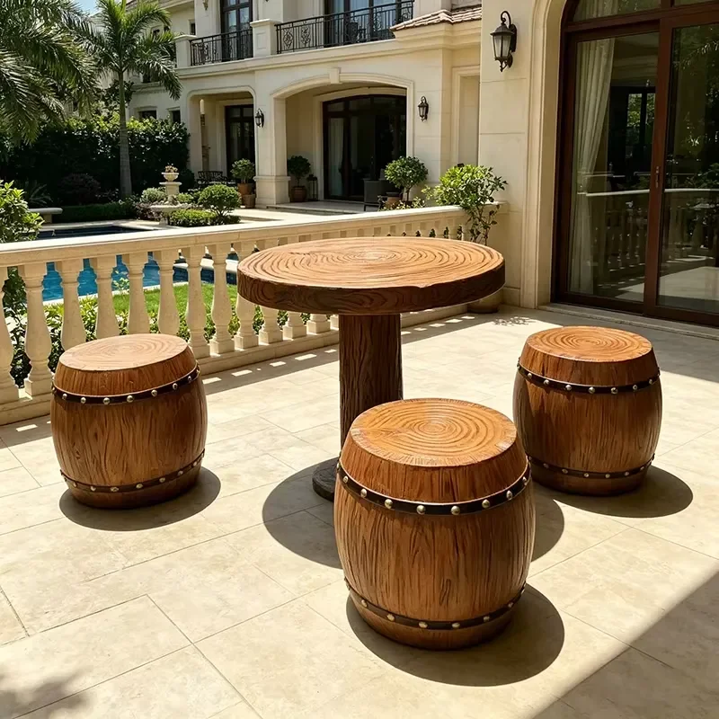 for Futian Concrete Flower Pot ABS Plastic Imitation Wooden Bucket Mold Suitable for Parks Courtyards and Squares