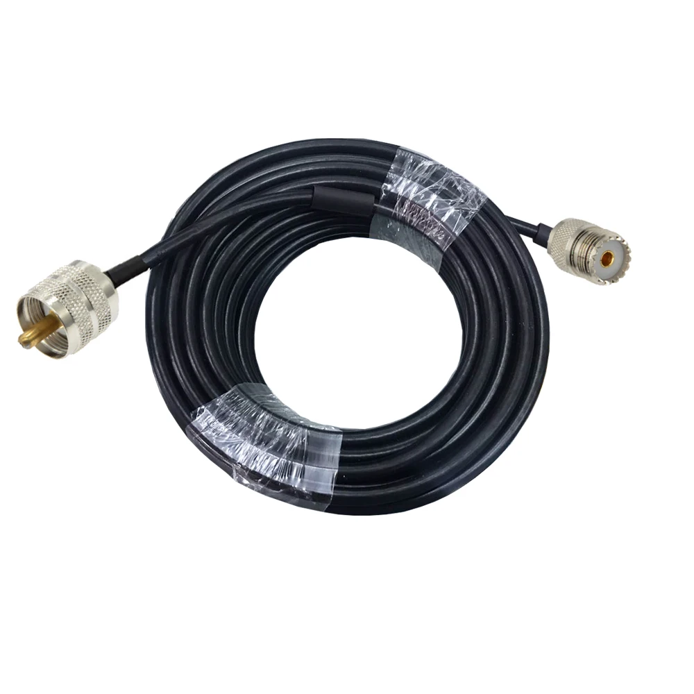 UHF PL-259 Male to UHF SO-239 Female RG58 Antenna Extension Cable PL259 Pigtail connector for CB Radio Ham Radio FM Transmitter