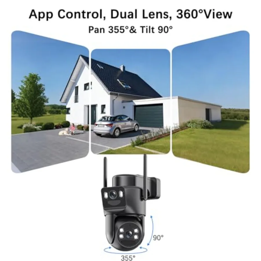 Outdoor solar security camera close-up