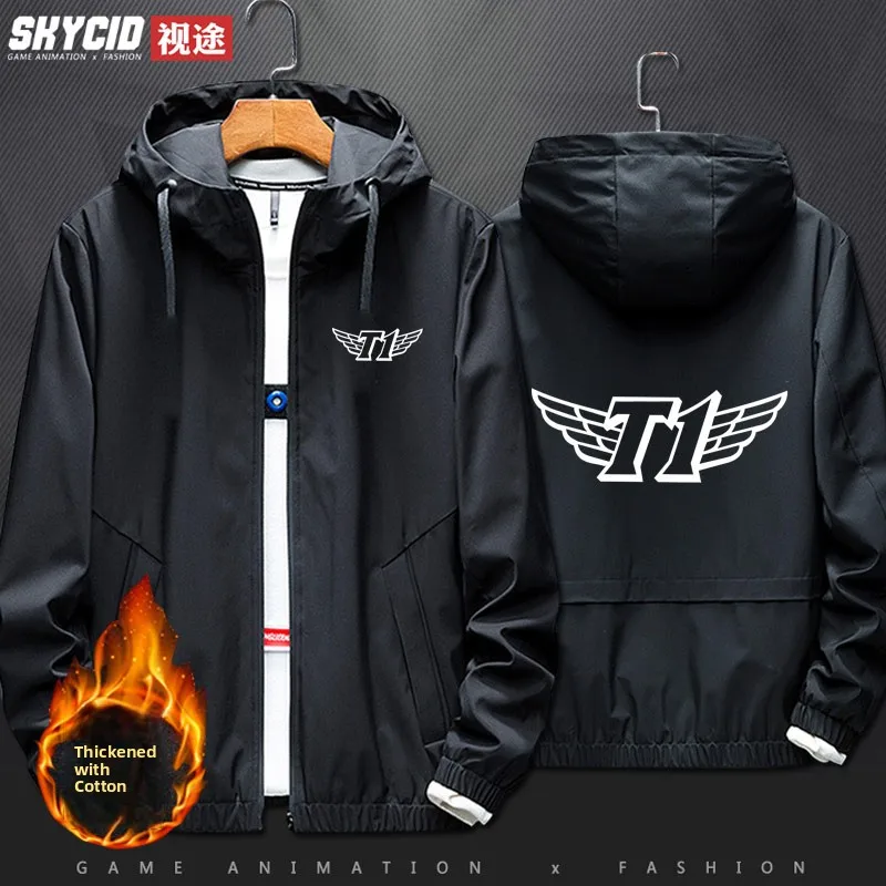 

SKT T T20 orm Jaet ex Повседневная универсальная застежка-молния с капюшоном из полиэфирного волокна Faionable Модная верхняя одежда