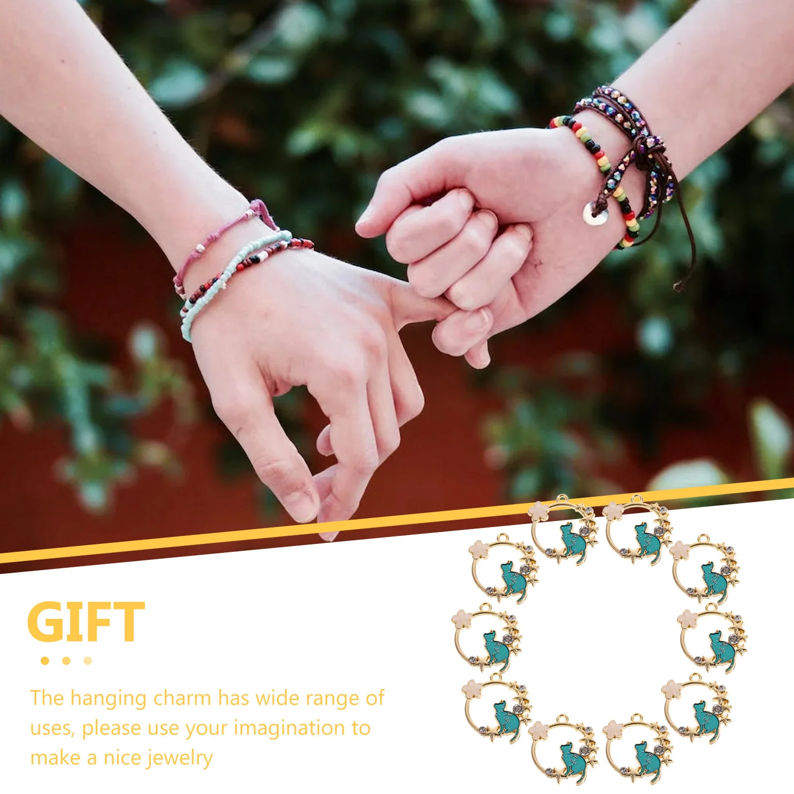 

10Pcs Alloy Cat Jewelry Charms Creative Pendant DIY for Necklace Bracelet Earring Making Accessories Charms for Jewelry Making