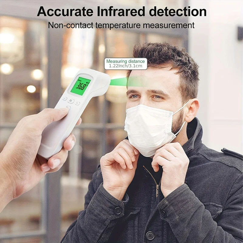 Digital Forehead Thermometer Non Contact Infrared Thermometer Accurate Clinical Body Temperature Meter Fever Alarm for Adults Ki