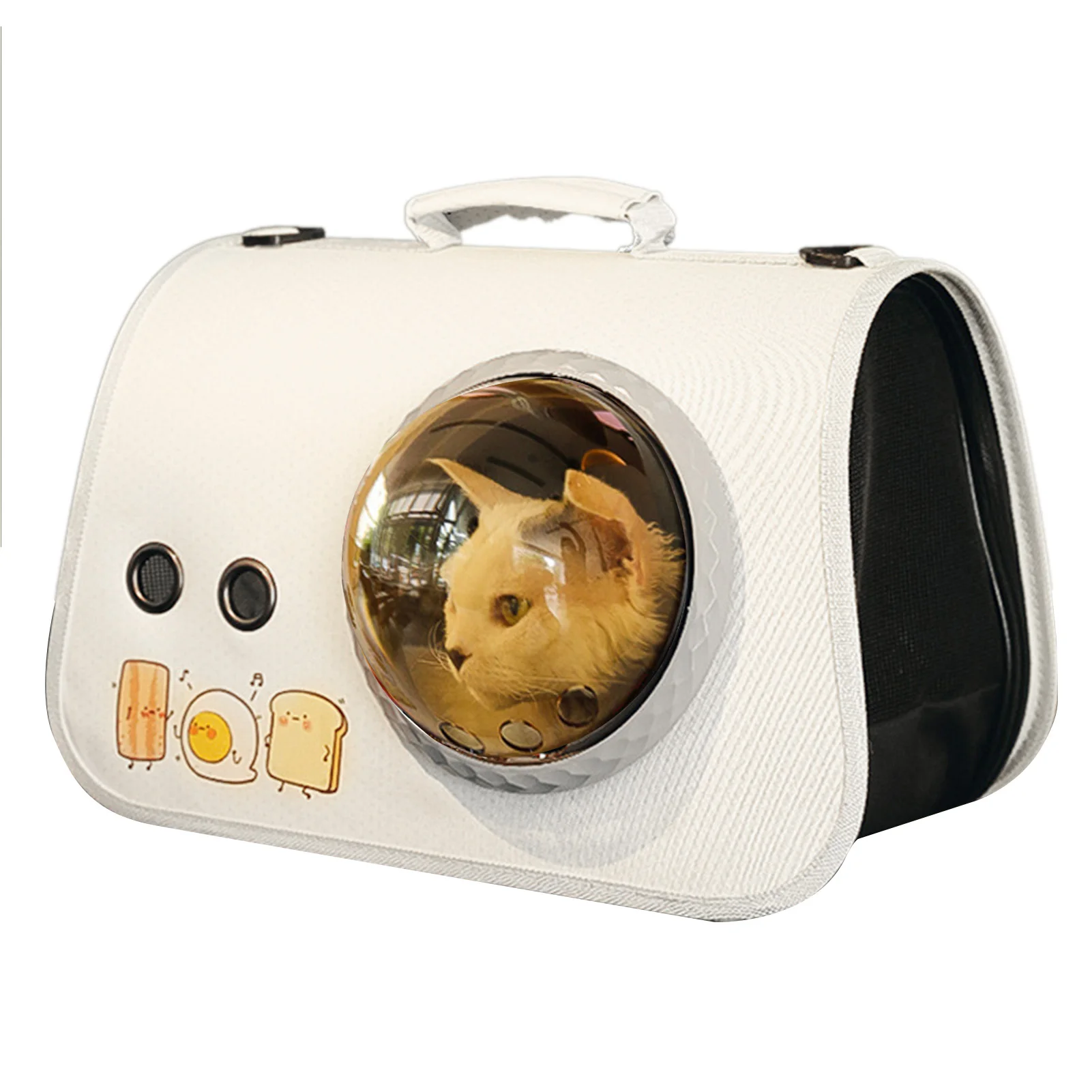 

Pet Carrier Bag Large Space Pet Carrying Supplies Transparent Window Breathable Mesh Cat Carrier 40*26*26cm Cat Carrying Bag