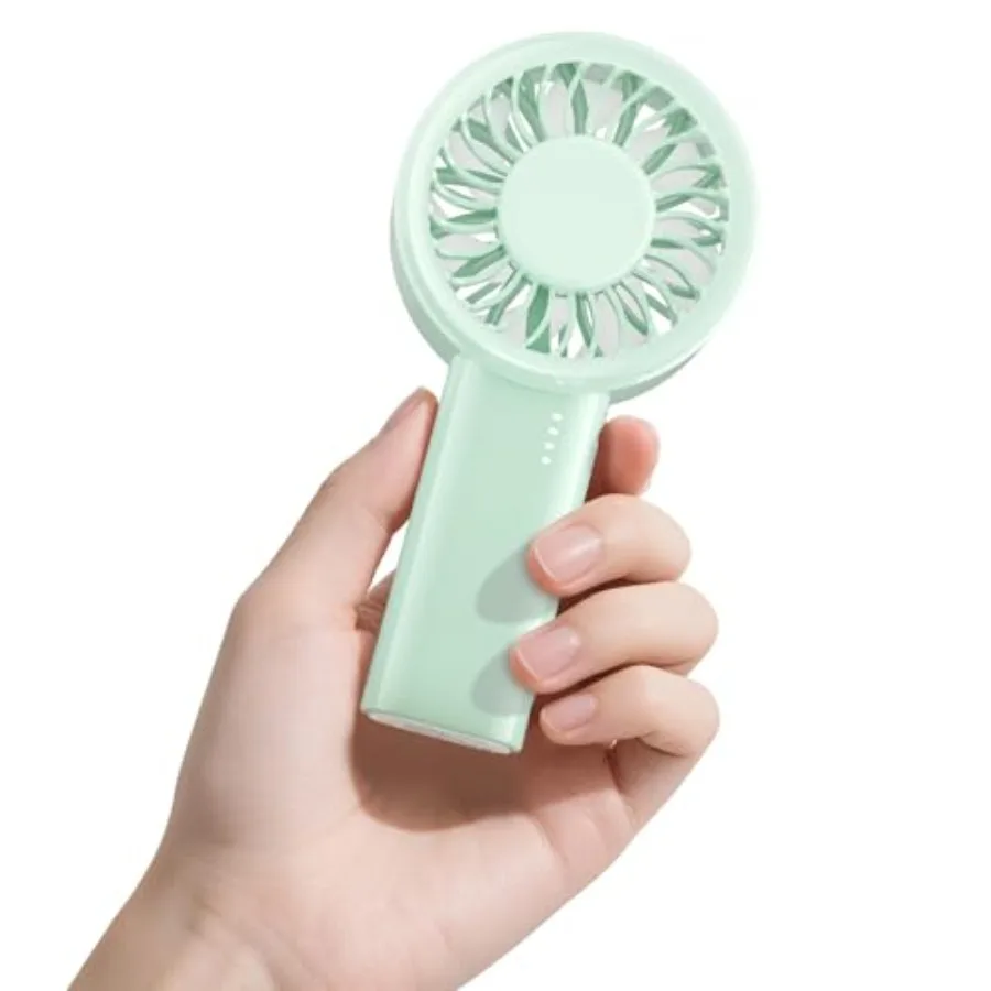 

Handheld Mini Fan, Next Generation Small Fans Portable [8.5H Runtime] with Powerful High Speed Turbo Motor, USB Rechargeable, P