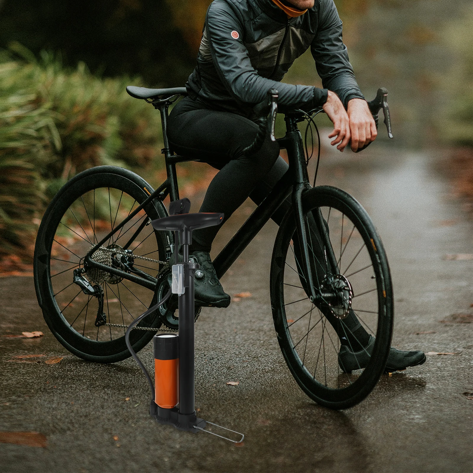 

160psi High Pressure Floor Bike Pump Portable Vertical Cycle Pump Tire Inflator for Motorcycle Bicycle Air Inflation