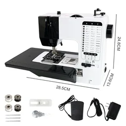 220V/110V Electric Sewing Machine Portable for Beginners with 38 Built-in Stitches Sewing with Extension Table Accessory Kit