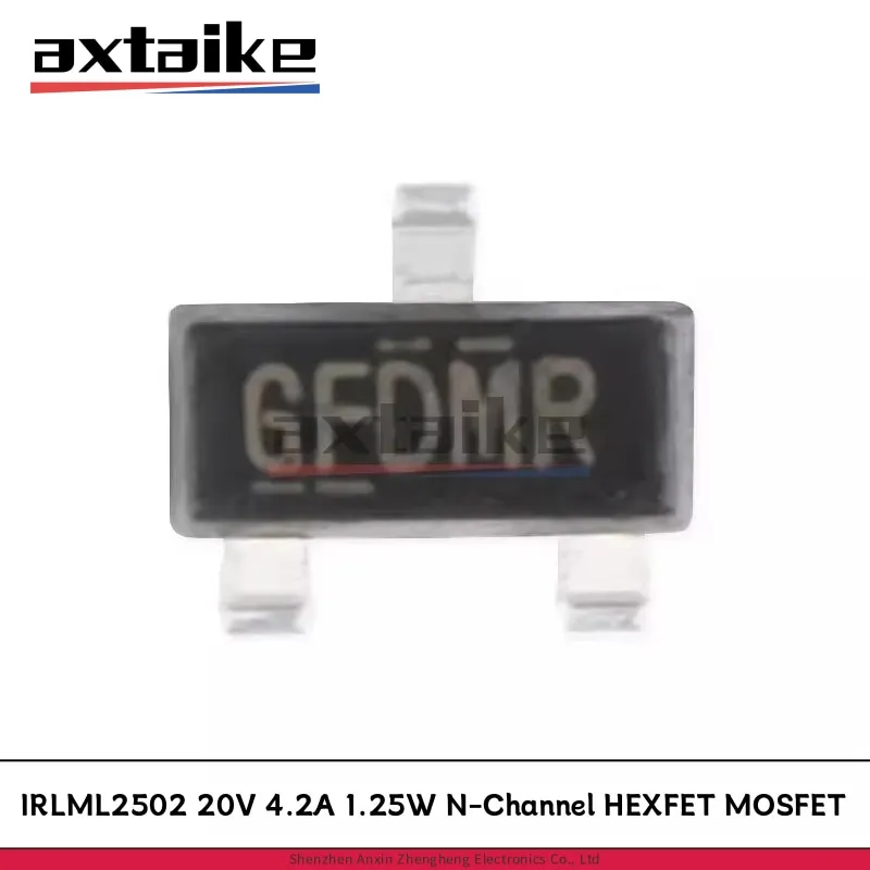 

50PCS IRLML2502TRPBF SOT-23 20V 4.2A 1.25W IRLML2502PBF IRLML2502 N-Channel HEXFET MOSFET SMD Transistor
