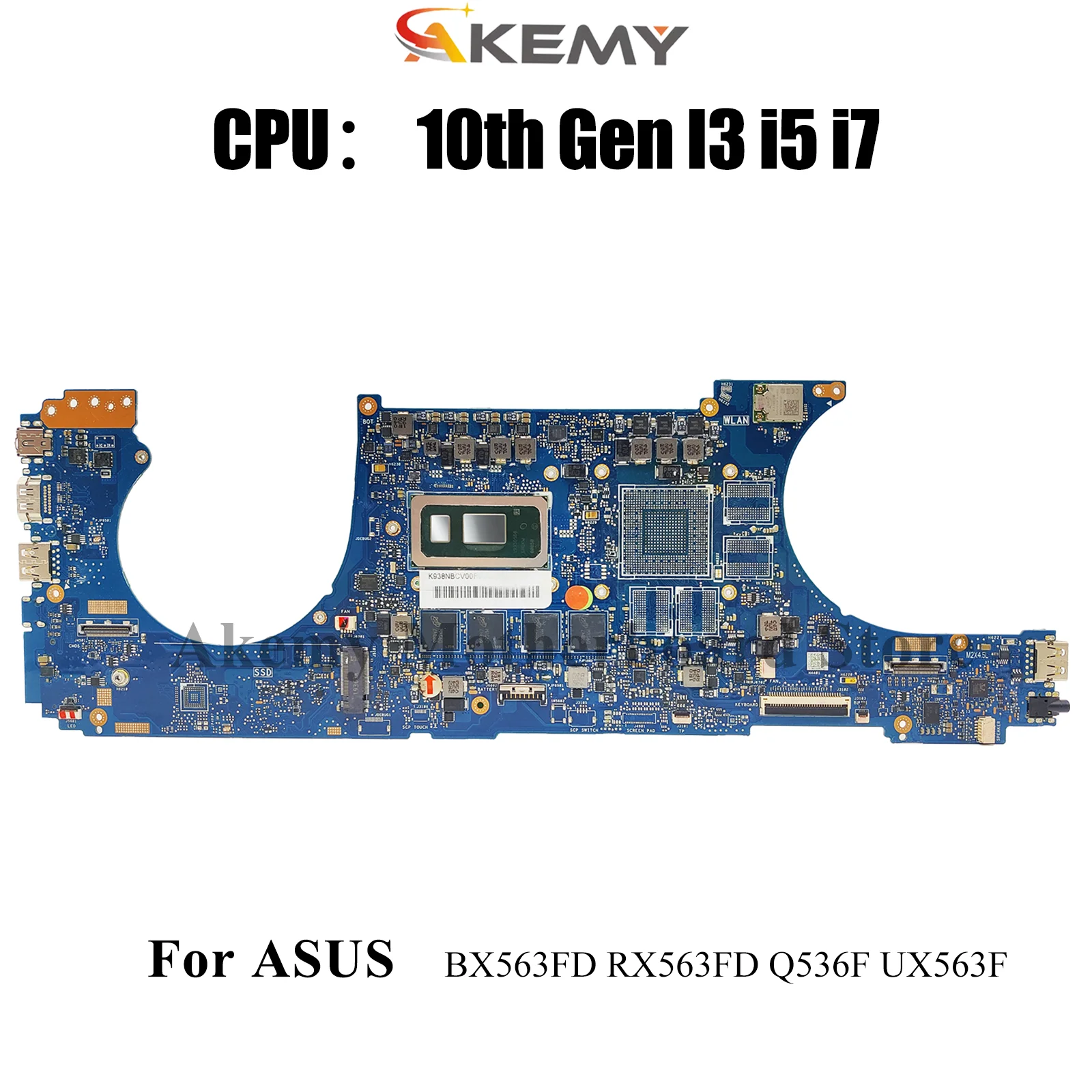 

UX563FA Материнская плата для ноутбука ASUS ZenBook UX56FD RX563FD UX56FA UX563 BX563FD Q536FD Материнская плата для ноутбука 10-го поколения I3 i5 i7