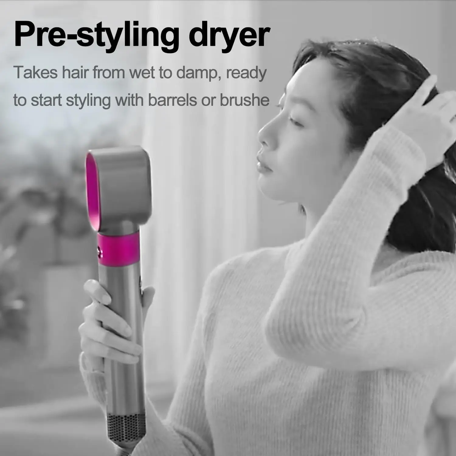 Dryer Attachment for Dyson Airwrap HS01/HS05, Fast Drying Nozzle Replacement Attachment Compatible with Dyson Hair Styler
