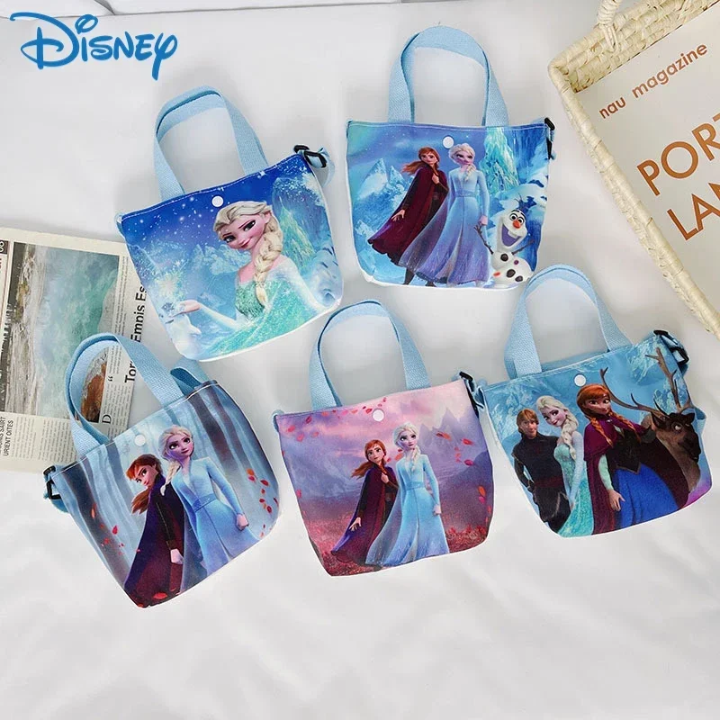 Disney Frozen Handbags Anime Figures Elsa Anna Casual Shoulder Bags Messenger Bag Girls Cartoon Crossbody Bag Children Bags Gift