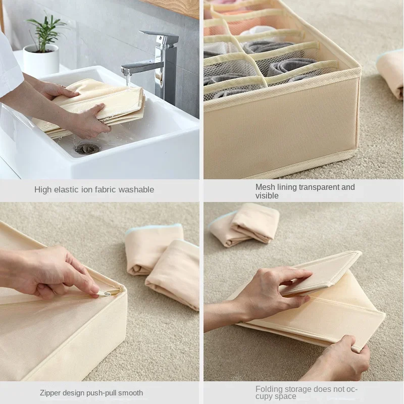 Foldable Underwear Bra Sock Organizer Cabinet Drawer Organizer Socks Scarf Underwear Storage Box Closet Clothes Storage Organize