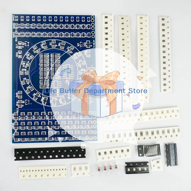 Diy Electronics Kits For Beginners - SMD Soldering Practice Board CD4017 NE555