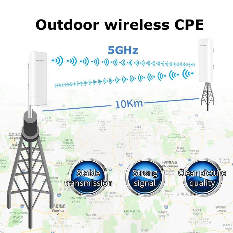 Wireless Wifi Router Extender Bridge 10KM Point To Point Long Range Outdoor CPE 867Mbps Nano Station 16dbi Antenna Access Point