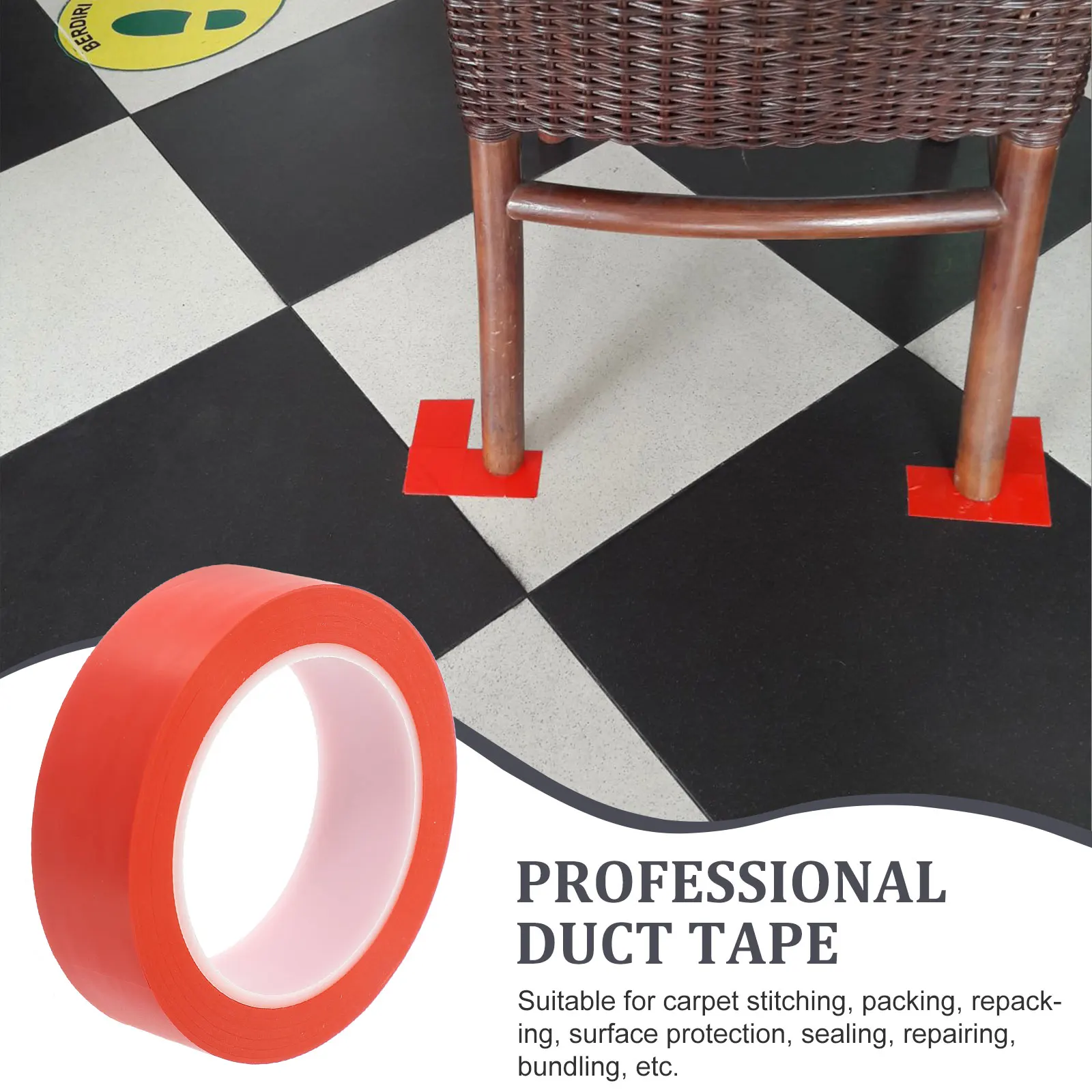 5 لفات من شريط لاصق احترافي شديد التحمل مقاوم للماء لحماية السجاد في الهواء الطلق واستخدام الختم والتجميع #3
