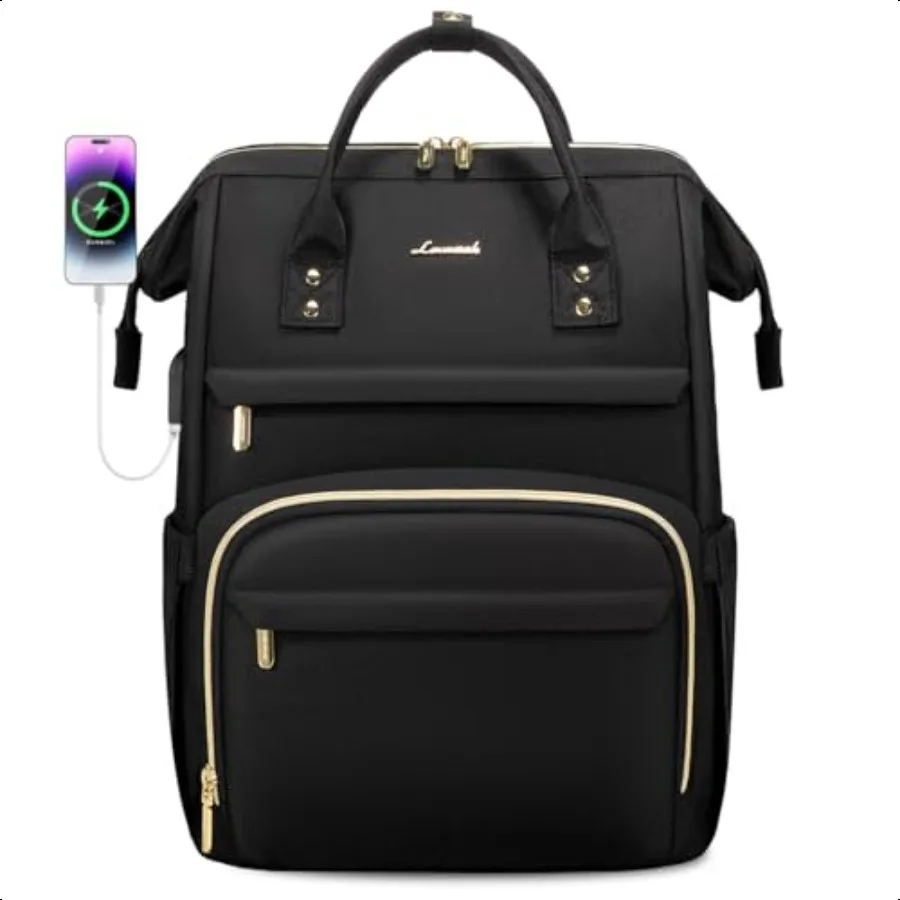 Laptop Backpack15.6 Inch Profional Womens Purse Computer Bag  Teacher Backpack Waterproof College Work Bags Carry on Travel Ba