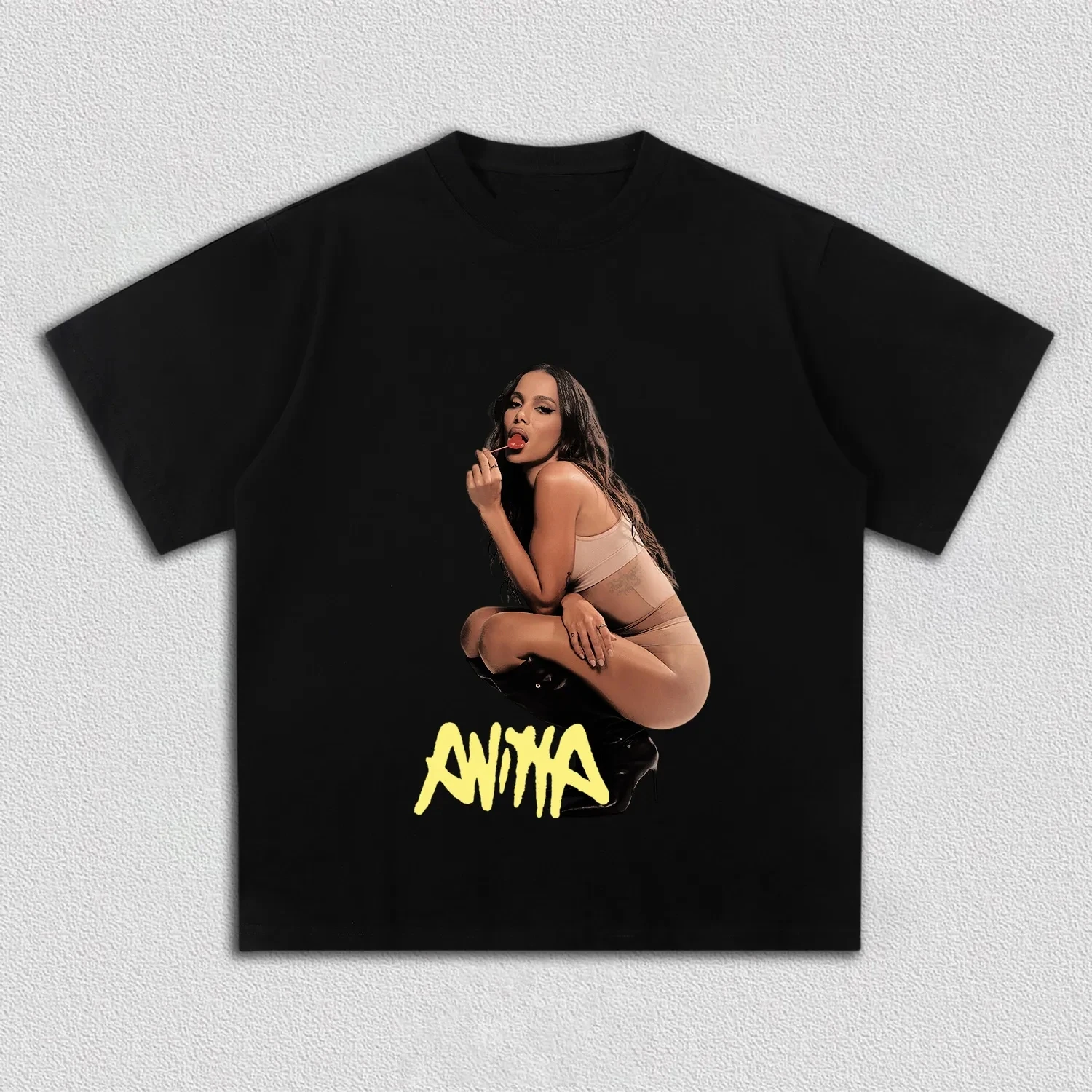 Camiseta Unissex 100% Algodão Anitta, Rainha do Pop Brasileiro, Merch 2026, para Fãs do Tour, Popular, Estilo Y2K Casual