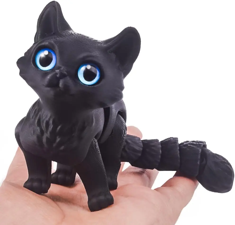 3D Printed Cat Animals Fidget Toys Decor for Stress Relief Desktop Decoration Basket Stuffers Gift for Kids