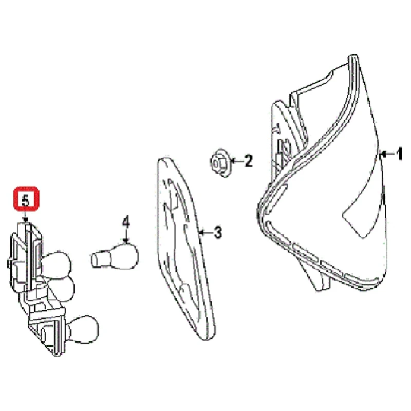 for C Class W204 Led Facelift Rear Left Tail Light Bulb Lamp Support 2048202277